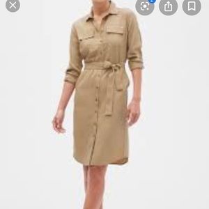NWT Banana Republic belted utility shirt dress